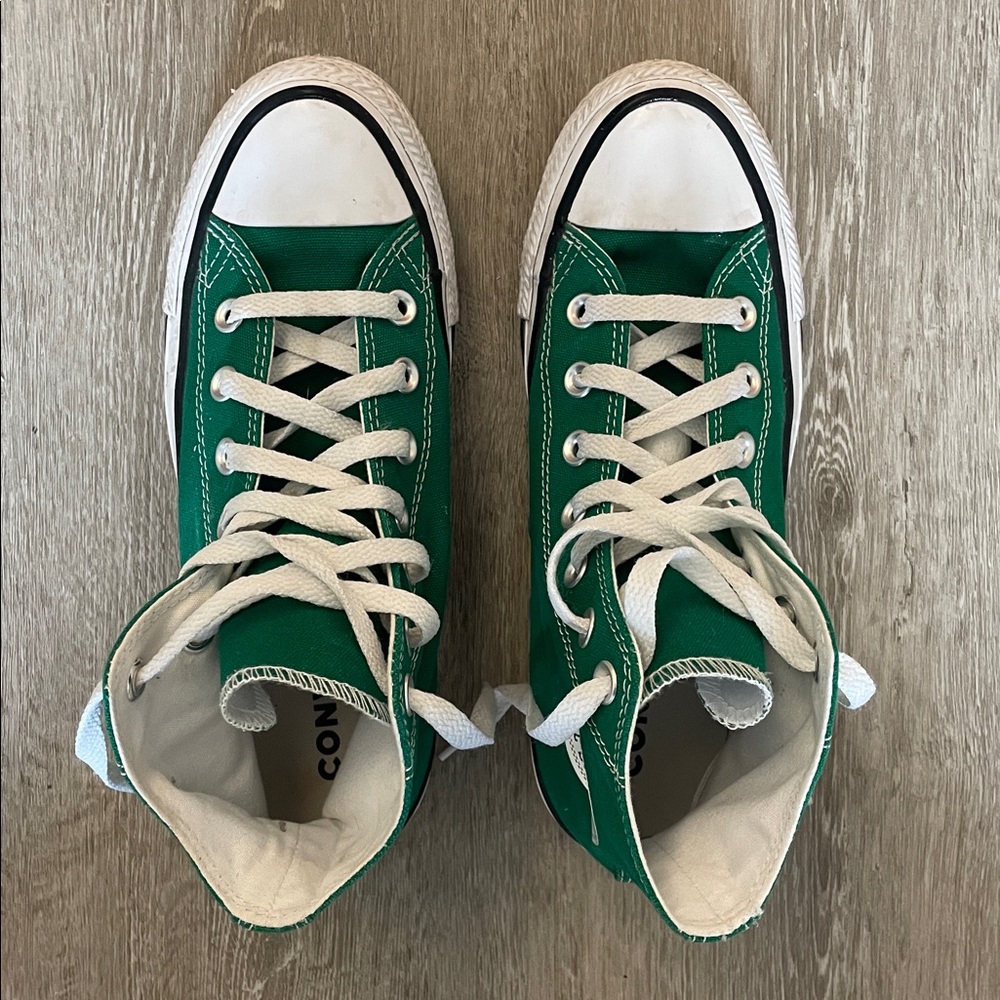 Green Converse High Tops